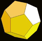 A dodecahedron is based on coordinates and dimensions using phi, the golden ratio