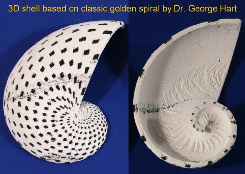 george-hart-3D-golden-spiral-shell