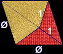 Penrose tiles called kites and darts use phi, the golden ratio, in their proportions
