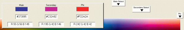 The blue, purple and scarlet colors in the Tabernacle of the Israelites are based on phi or golden ratio relationships in color, as shown by PhiBar software