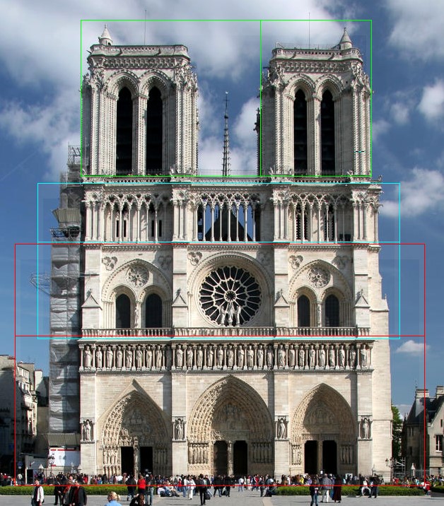 Notre Dame in Paris illustrating golden ratios