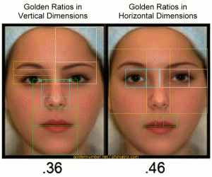 Human face - new golden ratio and actual beauty proportions