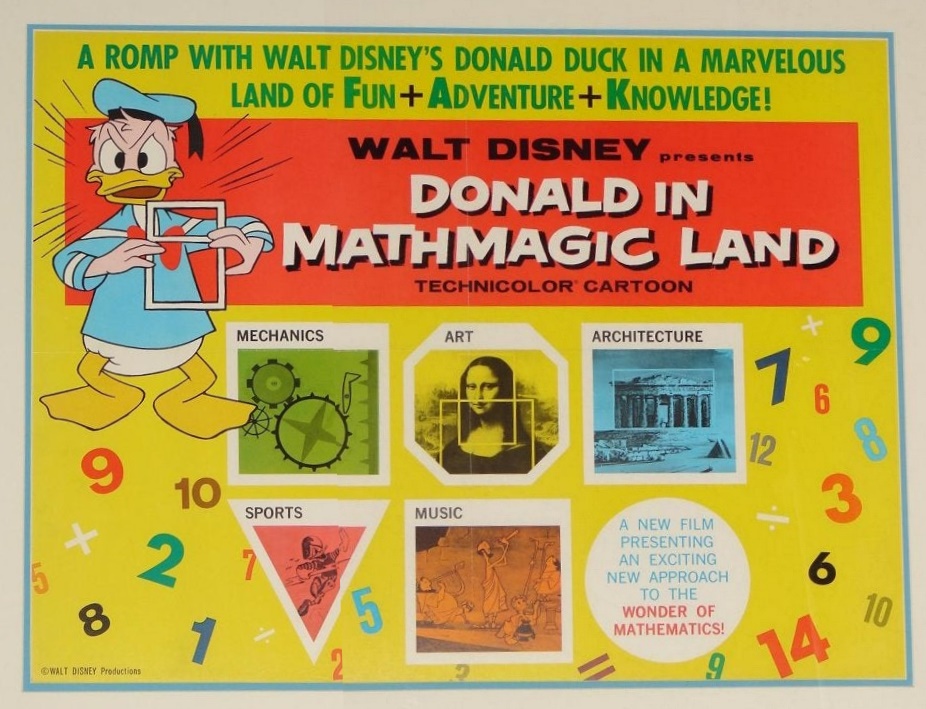 Donald Duck Mathmagic Land Math Poster