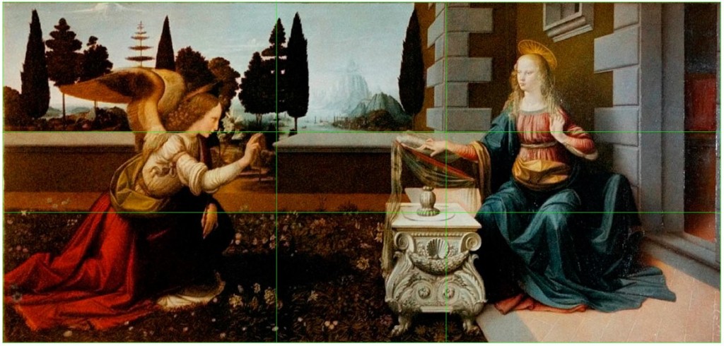 Leonardo-da-Vincis-The-Annunciation-divine-proportion