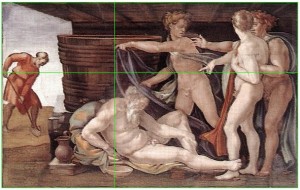 Michelangelo_drunken_Noah-golden-ratio