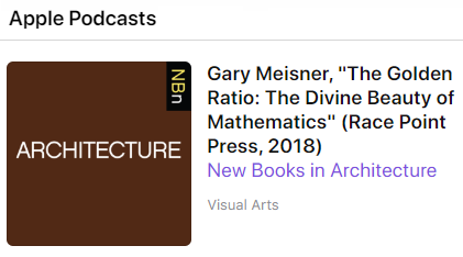 NBN Architecture Podcast on The Golden Ratio book by Gary Meisner