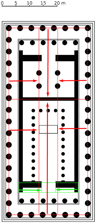 Parthenon Floor Plan Golden Ratios with Indications portrait