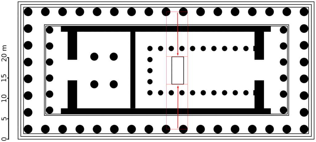 Parthenon golden ratio interior chamber altar