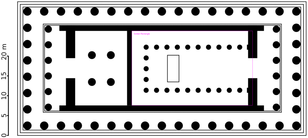 Parthenon golden rectangle large chamber