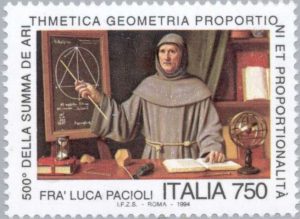 stamp-italy-luca-pacioli-proportion