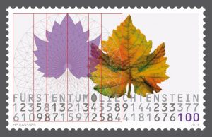 stamp-leichtenstein-design-leaf-circle