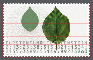 stamp-liechtenstein-design-fibonacci-ratios